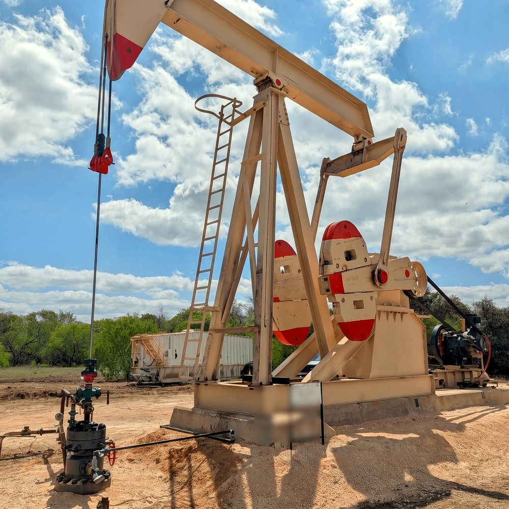A producing pumpjack